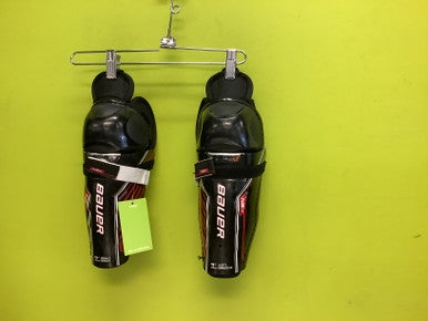 Used Bauer NSX Youth Shin Guards Black 9" 11686-S000045585