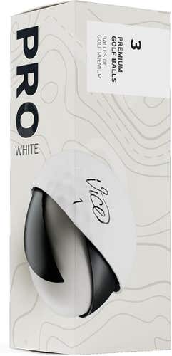 Vice Golf Pro Golf Balls (White, 3pk) 1 Sleeve 2025 NEW
