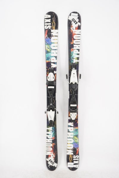 Axis Typhoon Twin Tip Junior Skis with Bindings - 135 cm Used