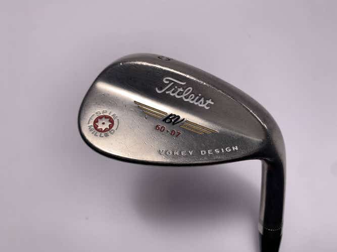 Titleist Vokey Spin Milled Nickel 2009 Lob Wedge LW 60* 7 Wedge Steel Mens RH