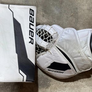 Senior Bauer Supreme Shadow Goalie Glove w/ Hyperlite 2 Blocker Skinned as Supreme Shadow (Portillo)