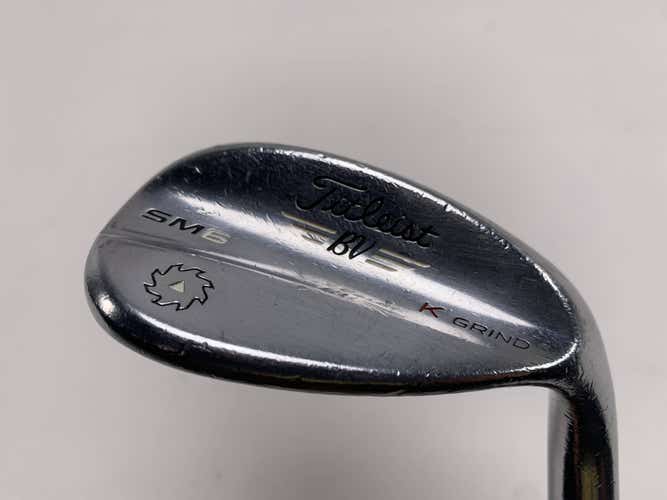 Titleist Vokey SM6 Tour Chrome Lob Wedge LW 60* 12 Bounce Wedge Steel Mens RH