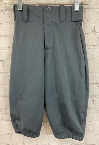 Alleson Athletic Youth 100% Polyester Knee Length Baseball Pants Dark Grey Small