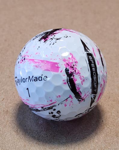 TaylorMade SpeedSoft Ink Pink Golf Balls, 15 Near Mint Used/Recycled