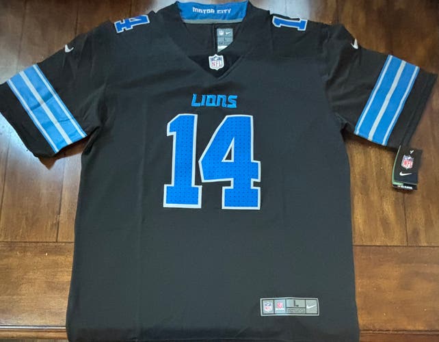 Detroit Lions Amon-Ra St. Brown Black Jersey Adult Large New With Tags