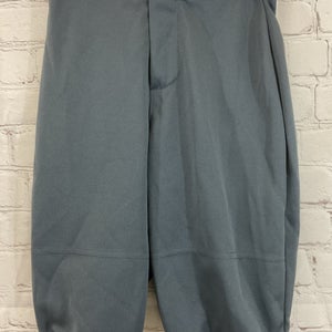 Alleson Athletic Youth 100% Polyester Knee Length Baseball Pants Dark Grey Med