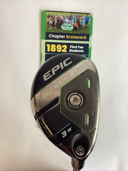 Callaway Epic Super Hybrid 3-Hybrid 18* With SteelFiber F4 Stiff Shaft