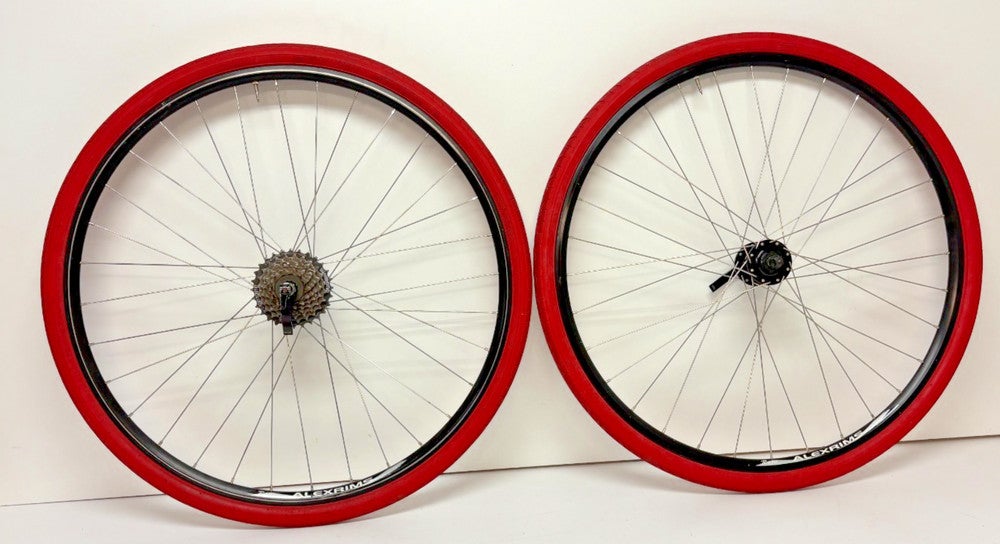 Alexrims R450 7-Speed Black Aluminum Disc Brake 700C Wheelset Formula Hubs Tires