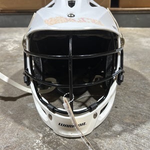 White Youth Warrior Burn Junior Helmet (Used)