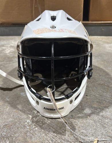White Youth Warrior Burn Junior Helmet (Used)
