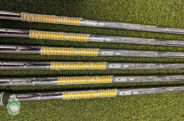 Used Dynamic Gold S300 105g 5-PW Stiff Flex Steel Iron Set Shafts
