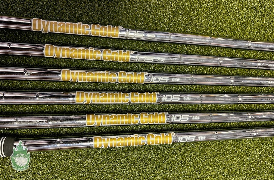 Used Dynamic Gold S300 105g 5-PW Stiff Flex Steel Iron Set Shafts
