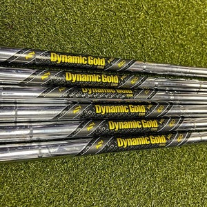 Used Dynamic Gold S300 100g 5-PW Stiff Flex Steel Iron Set Shafts