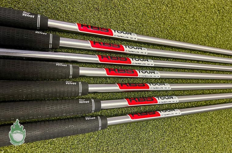 Used KBS C-Taper Lite 110G 4-PW Stiff Flex Steel Iron Set Shafts