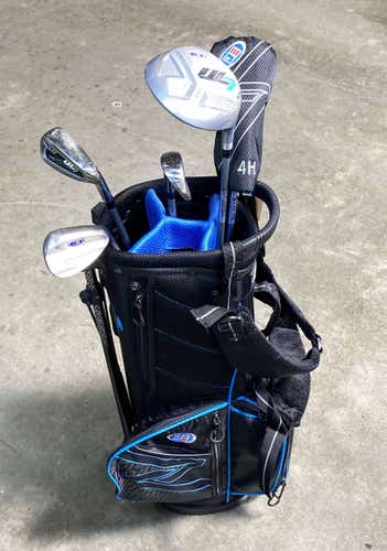 U.S. Kids Golf UL-7 W20 Club Set Driver 4H 6&9 SW 48" Teal Junior RH HC +Bag