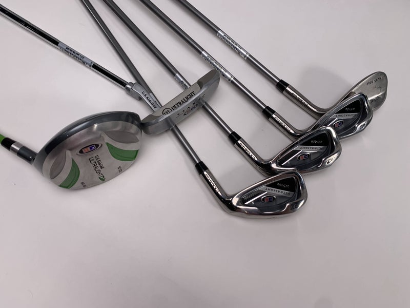 U.S. Kids Golf WT-15u Club Set Driver 6 & 8 PW SW Putter 57" Junior RH HC +Bag