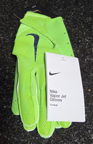 New adult medium Nike Vapor Jet 7.0 football skill Gloves grinch green/black