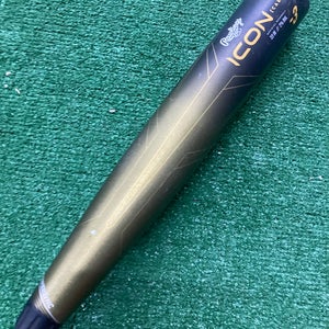 2023 Rawlings Icon Composite Bat BBCOR Certified (-3) Composite 30 oz 33" (Used)
