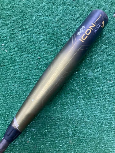 2023 Rawlings Icon Composite Bat BBCOR Certified (-3) Composite 30 oz 33" (Used)