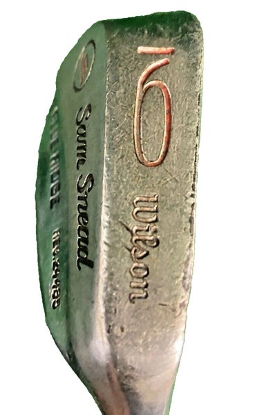 Sam Snead Blue Ridge 9 Iron Hat Stamp RH Men's Stiff Steel Leather Grip 35 In