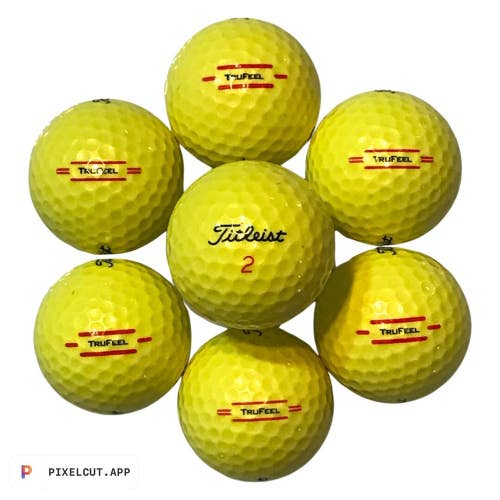 12 Near Mint AAAA Yellow Titleist TruFeel  AAAA Used Golf Balls