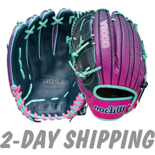 NEW | Wilson A2000 Omaha Series B2SS Grape Flamingo 12" LHT Pitcher's Glove Ltd. Ed. | FAST SHIP