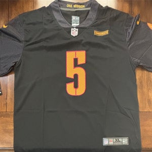 Washington Commanders Jayden Daniels #5  Adult XL Black Jersey