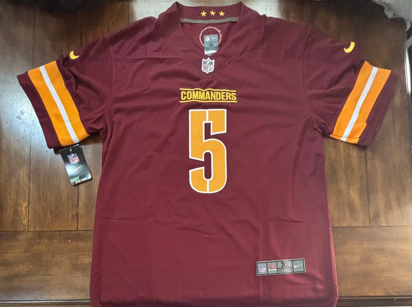 Washington Commanders Jayden Daniels #5  Adult XL Jersey Home Jersey