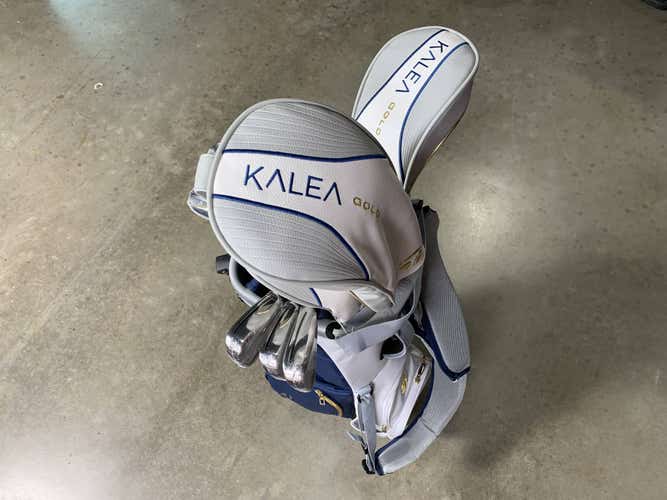 TaylorMade Kalea Gold Club Set Driver 5W 6H 7-PW+SW Putter Ladies RH HC +Bag NEW