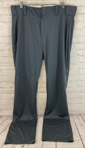 Alleson Athletic 80185 Adult's 100% Polyester Baseball Pants Dark Grey XL