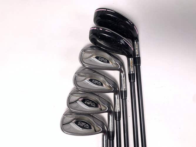 Adams Idea A12 OS Hybrid Iron Set 5H-6H 7-PW Idea Womens 50g Ladies RH