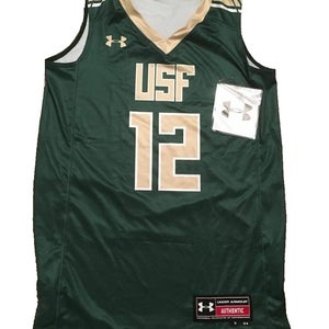 Under Armour Women's Medium USF Bulls ArmourFuse Basketball Jersey Green UJJELW
