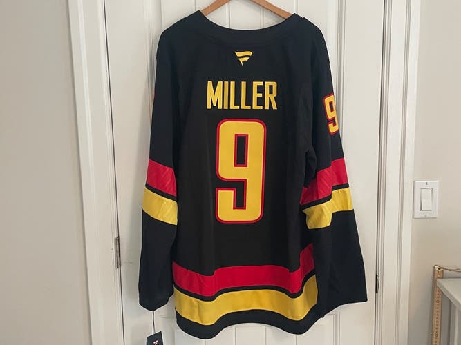 BNWT Authentic Fanatics Vancouver Canucks J.T. Miller Black Skate Jersey Size 60