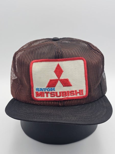Vintage Mitsubishi SATOH Patch Trucker Louisville Mesh Tractor USA Hat Snapback
