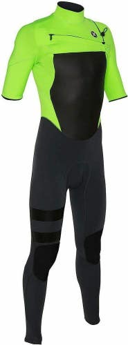 NEW Hurley Mens Full Wetsuit Size XS Fusion 202 Short Sleeve 2mm Chest Zip