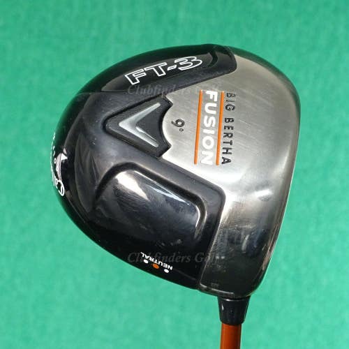Callaway Big Bertha Fusion FT-3 Neutral 9 Driver Aldila NVS 55-S Graphite Stiff