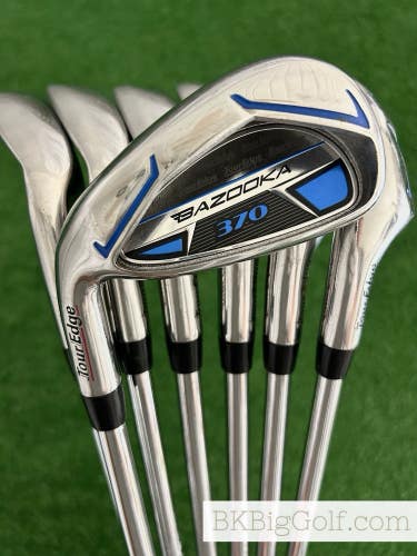 LH Tour Edge Bazooka 370 Iron Set 5-S / Tour Edge Uniflex Regular