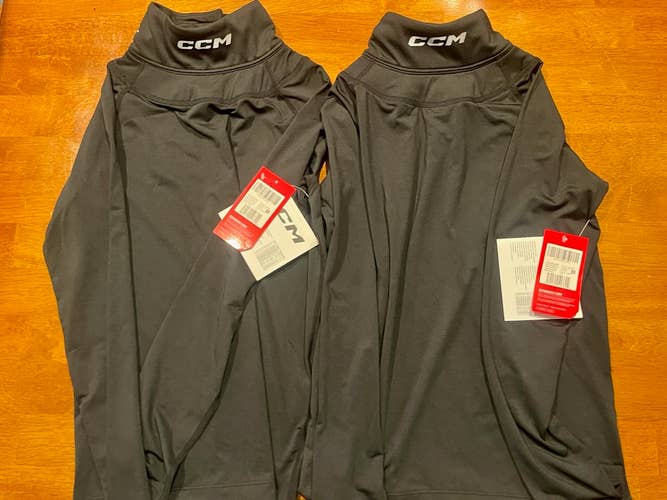 CCM Youth Compression Long Sleeve Neck Protector (New, Set of 2)