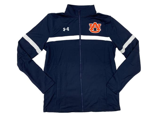 Under Armour Auburn Tigers Alumni Full Zip Jacket Womens Small Navy Blue 1376887