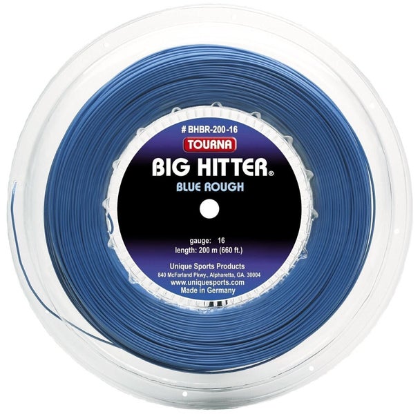 Tourna Big Hitter Blue Rough Maximum Spin Polyester Tennis String, REEL