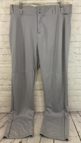 Alleson Athletic 80185 Adult's 100% Polyester Baseball Pants Grey XL