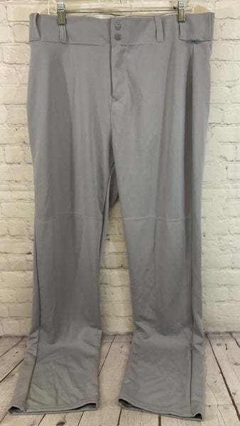 Alleson Athletic 80185 Adult's 100% Polyester Baseball Pants Grey XL