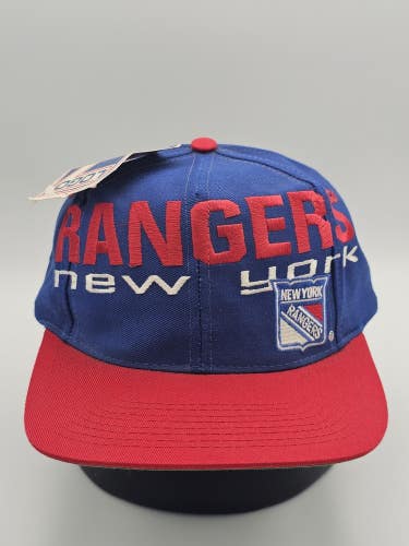NEW Vintage New York Rangers Logo 7 Twill Spellout NHL Hockey Hat Snapback