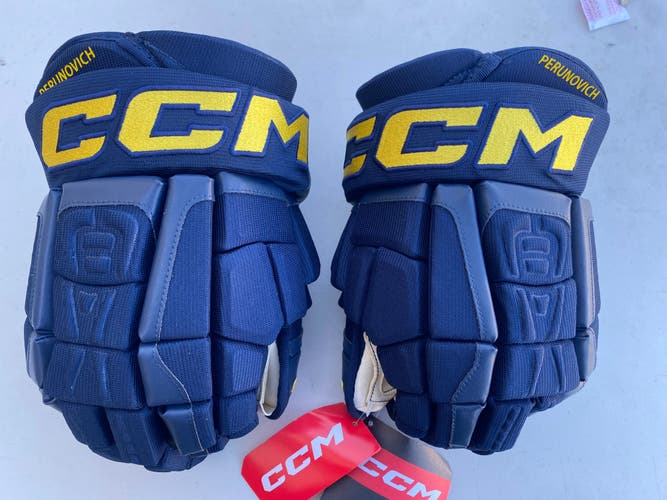 CCM HGCL Crazy Light Pro Stock 14”  Hockey Gloves Blues 5537