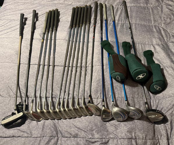 Men's Full Set Adams driver, nitro 3&5 wood, Adams 3&5 hybrid, tour model system 2 irons 2-LW