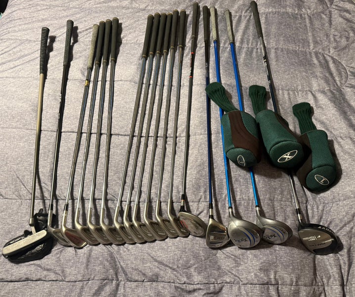 Men's Full Set Adams driver, nitro 3&5 wood, Adams 3&5 hybrid, tour model system 2 irons 2-LW