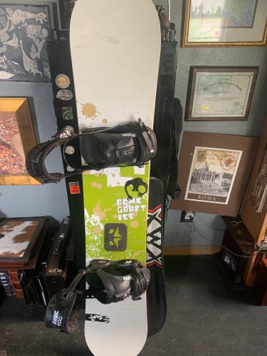 Used Rome Graft 155 Snowboard With Rome 505 Bindings