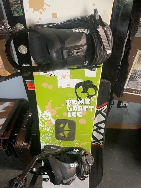 Used Rome Graft 155 Snowboard With Rome SDS Arsenal Bindings