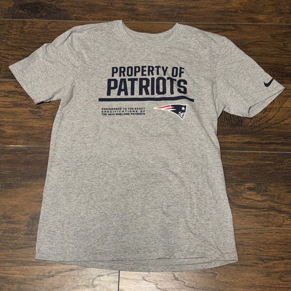 New England Patriots NFL Footbll Nike On Field Property Of Athletic Cut Tee Sz M
