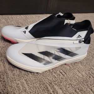 White Men's Size M 10.5 (W 11.5) Adidas Molded Cleats (New)